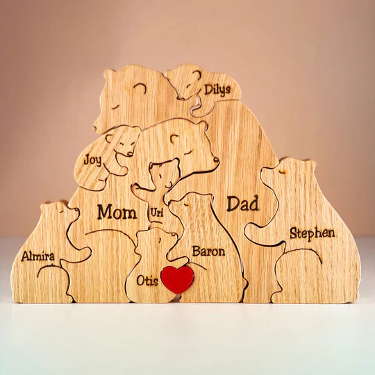 Gepersonaliseerde houten puzzel: een unieke familiestuk