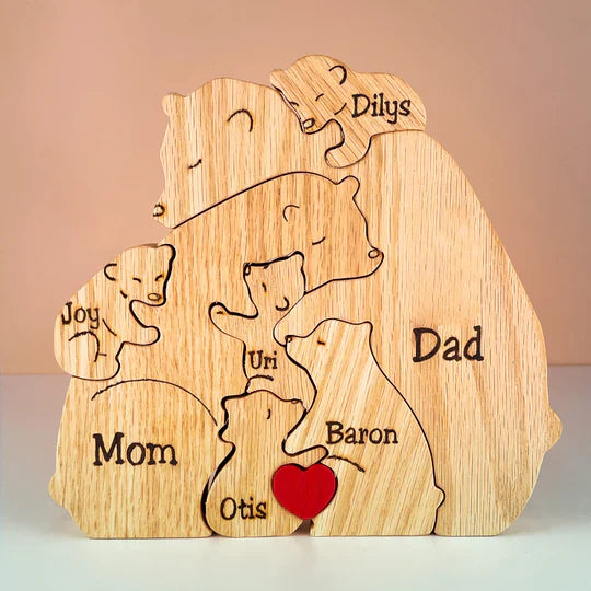 Gepersonaliseerde houten puzzel: een unieke familiestuk