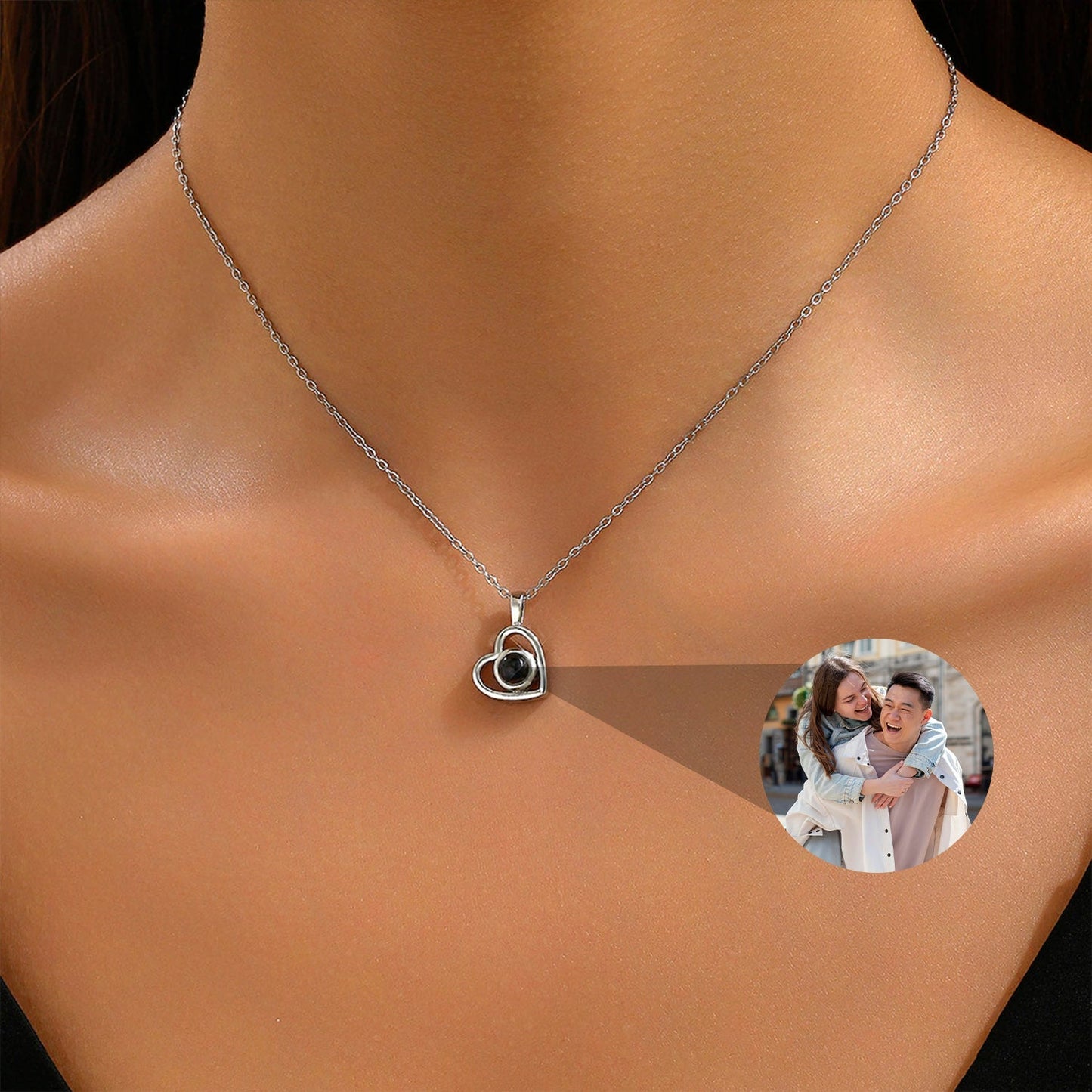 Collana cuore personalizzata con foto – Un ricordo eterno 